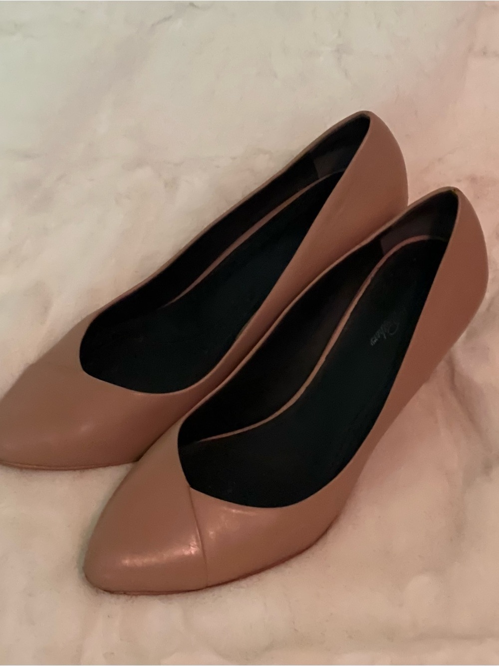 BROOKS BROTHERS Nude Leather Heels 9.0